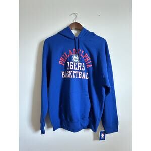 Philadelphia 76ers Hoodie Mens Large Blue Royal NWT